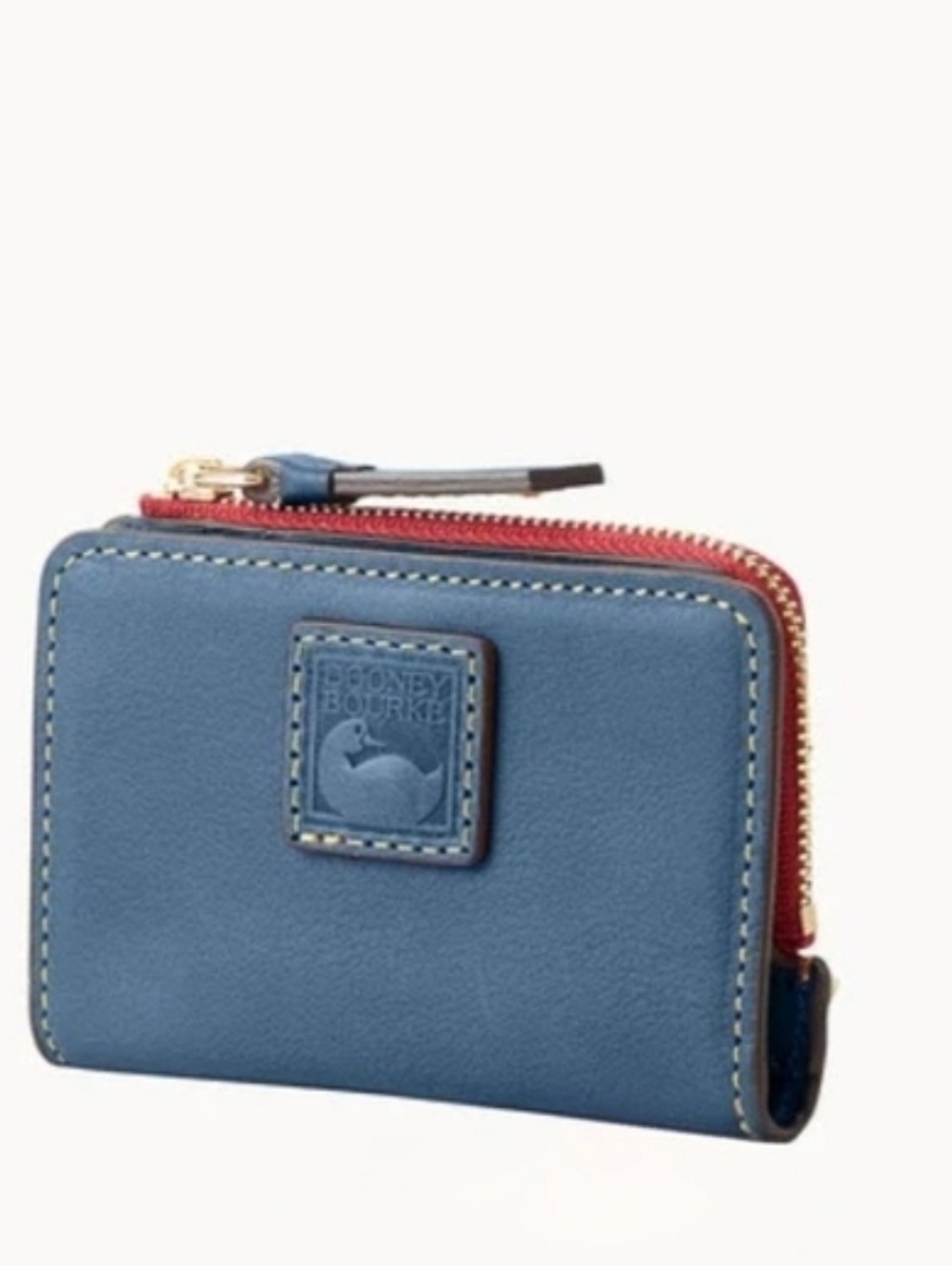 NWT! Dooney & Bourke Florentine Zip Credit Card Wallet 12 in Denim